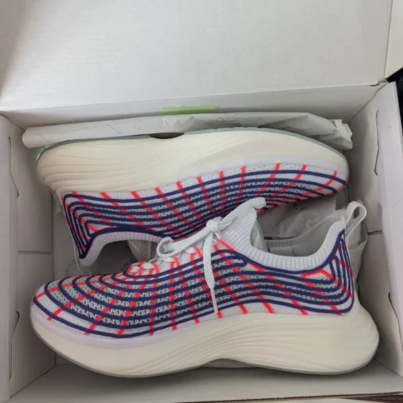 APL Mens Techloom Zipline - Size 10 - White/Blue Haze/Impulse Red - Picture 2 of 6